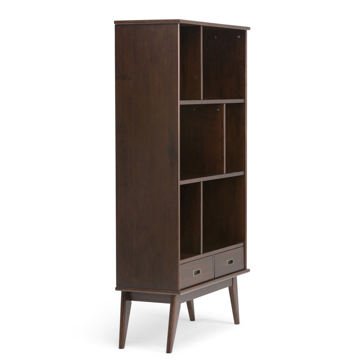 Draper Mid Century Wide Bookcase Storage Unit