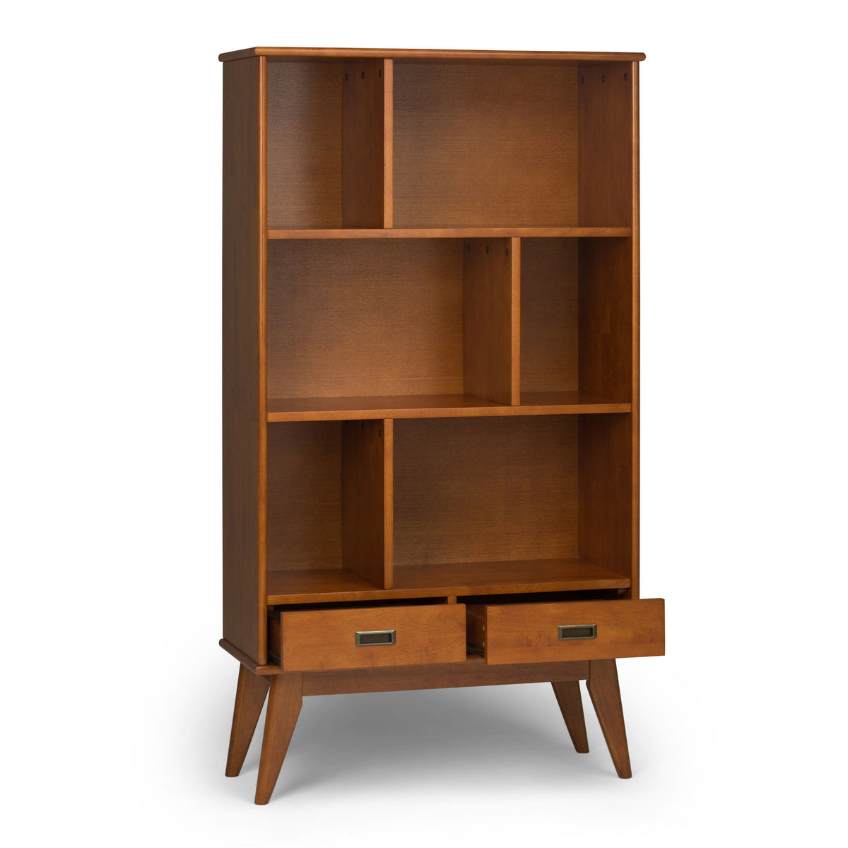 Draper Mid Century Wide Bookcase Storage Unit