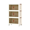 3-Piece Foldable Storage Bins with Lids and Wheels