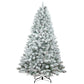 4FT Flocked Christmas Tree with Pine Cones and Snowy PVC Design