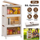 3-Piece Foldable Storage Bins with Lids and Wheels