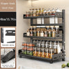 Steel Multi-Tier Spice Rack for Kitchen Countertop Storage