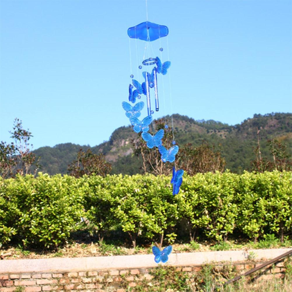 Lucky Butterfly Hanging Wind Chime Garden Decoration Gift