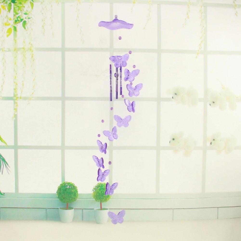 Lucky Butterfly Hanging Wind Chime Garden Decoration Gift