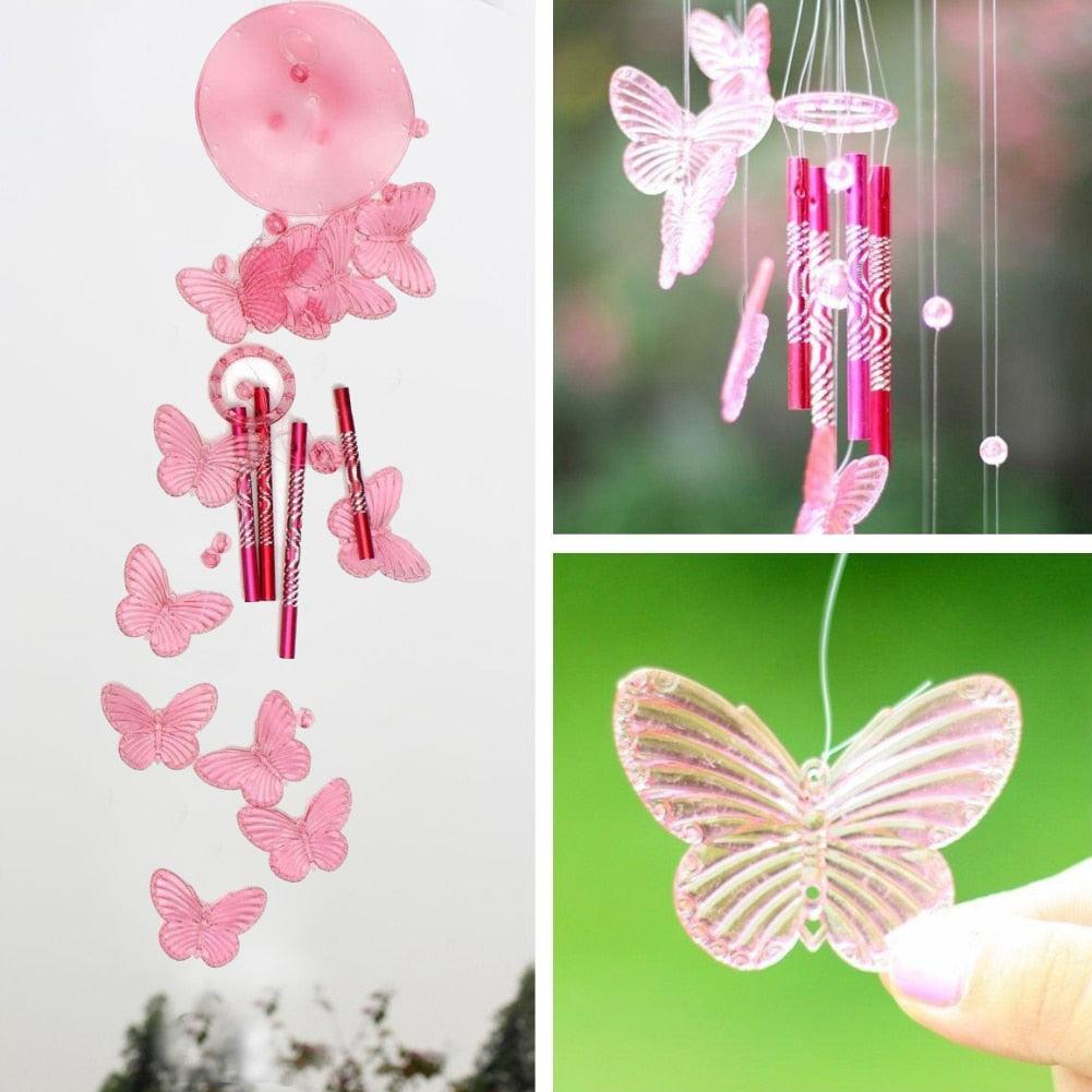 Lucky Butterfly Hanging Wind Chime Garden Decoration Gift