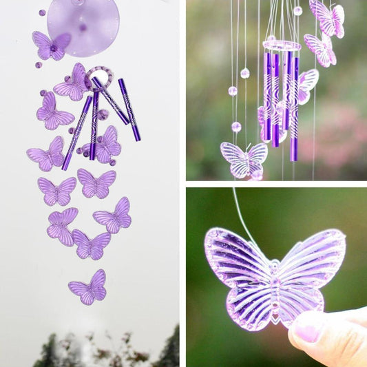 Lucky Butterfly Hanging Wind Chime Garden Decoration Gift