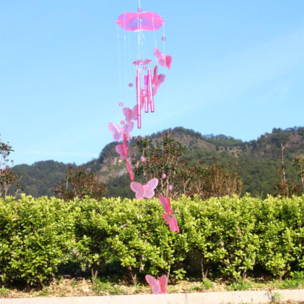 Lucky Butterfly Hanging Wind Chime Garden Decoration Gift