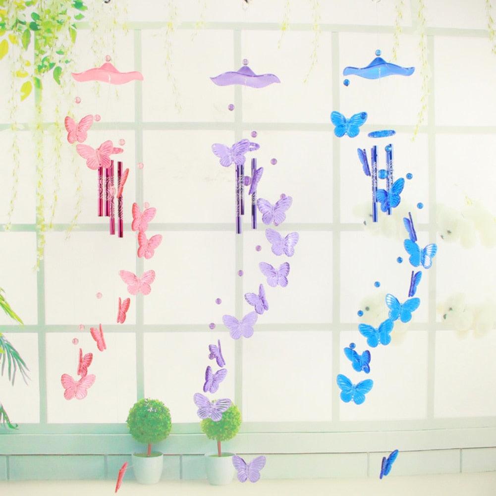 Lucky Butterfly Hanging Wind Chime Garden Decoration Gift
