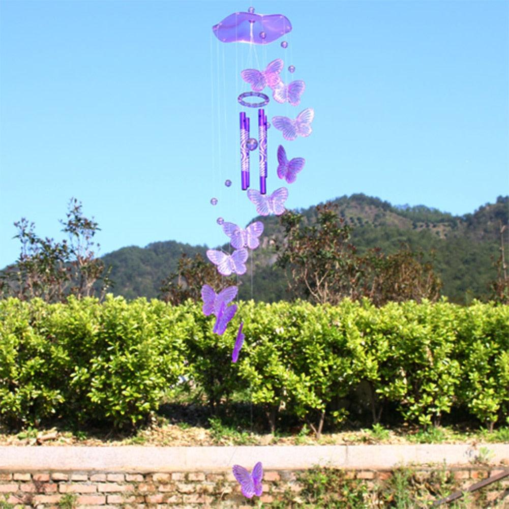 Lucky Butterfly Hanging Wind Chime Garden Decoration Gift