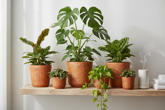 Black and Terracotta Eco Pots for Plants
