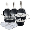 12-Piece Ceramic Nonstick Cookware Set for Home