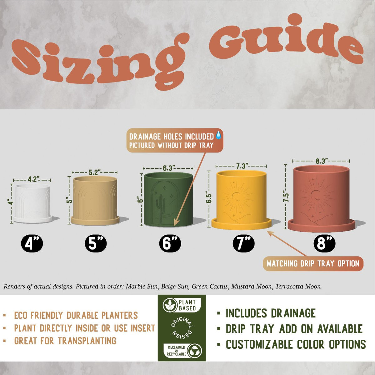 Mid Century Ribbed Planter for Modern Home Decor