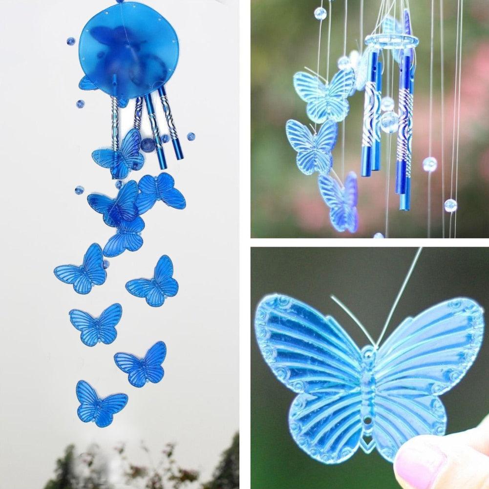 Lucky Butterfly Hanging Wind Chime Garden Decoration Gift