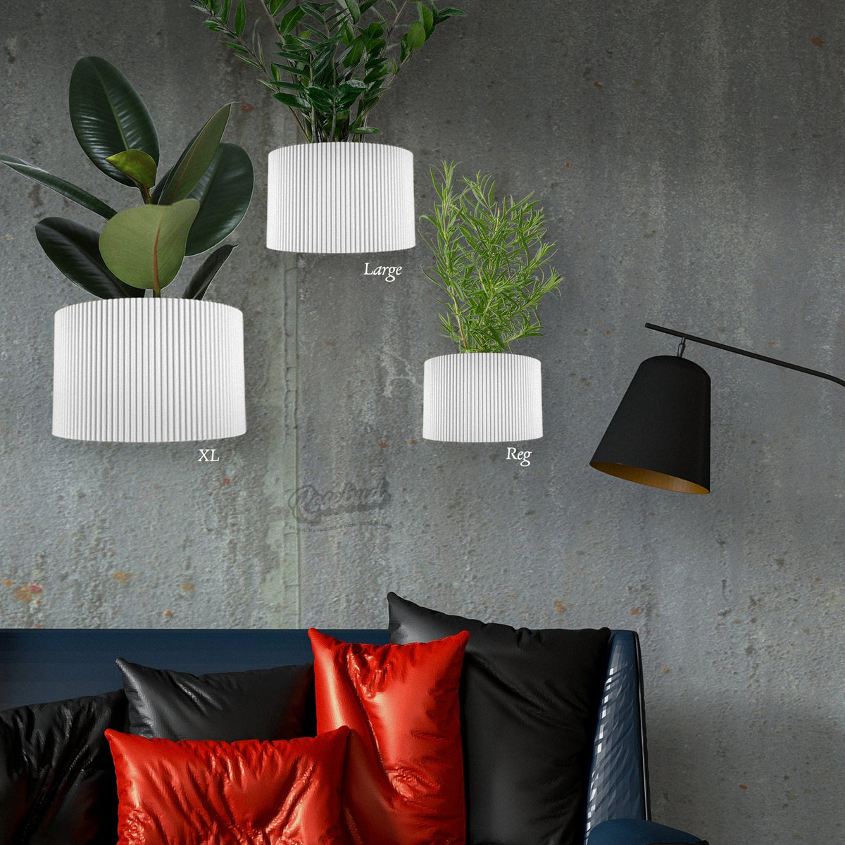 Ribbed Wall Planter for Modern Indoor Home Decor