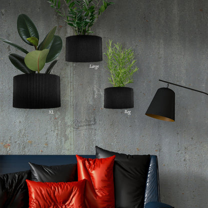 Ribbed Wall Planter for Modern Indoor Home Decor