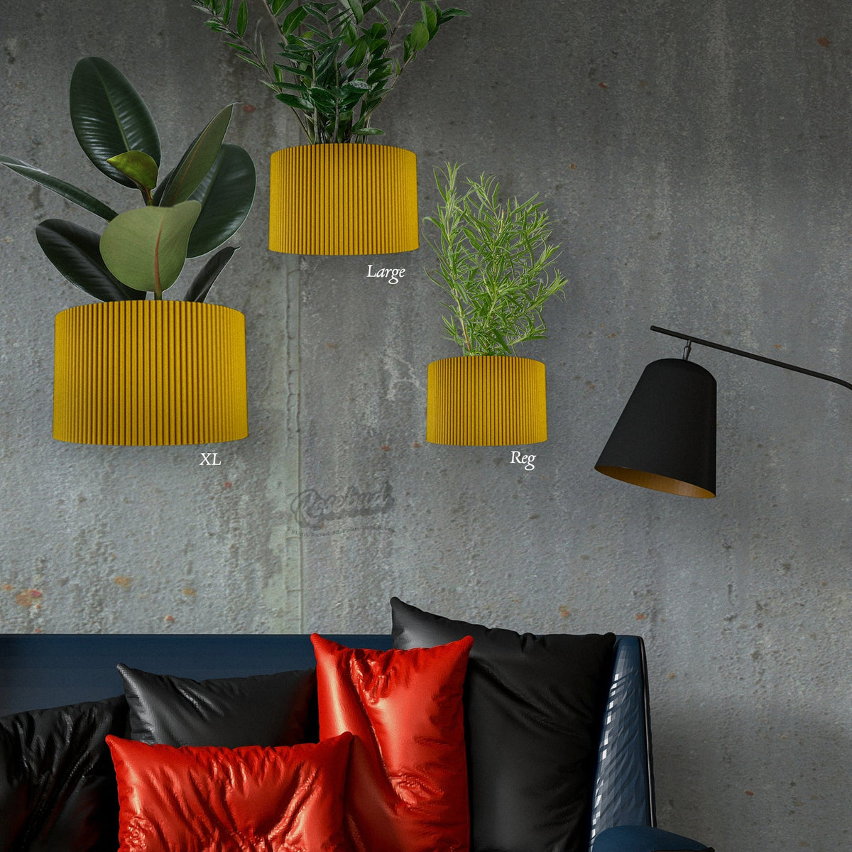 Ribbed Wall Planter for Modern Indoor Home Decor