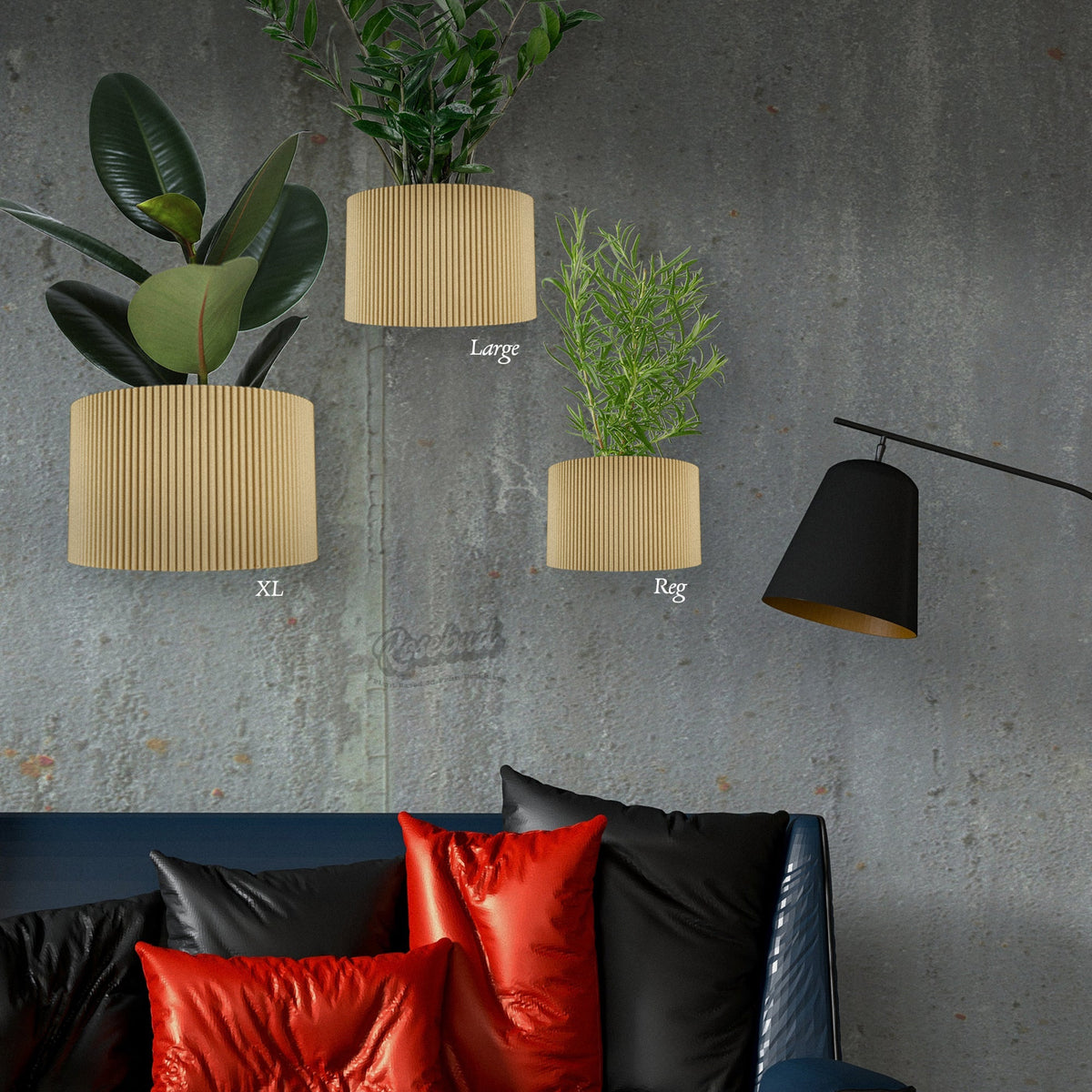 Ribbed Wall Planter for Modern Indoor Home Decor